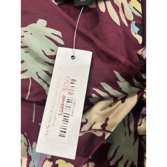 Trashy Diva SZ-18/XL MAI TIE DRESS - BORDEAUX FERNS-CANDICE GWINNETT - Picture 5 of 7